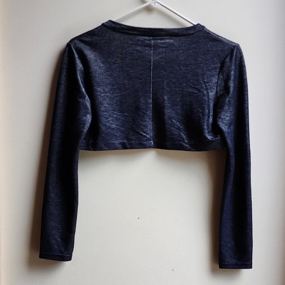 Dolce & Gabbana Navy Velure Cropped Shrug - Picture 12 of 14